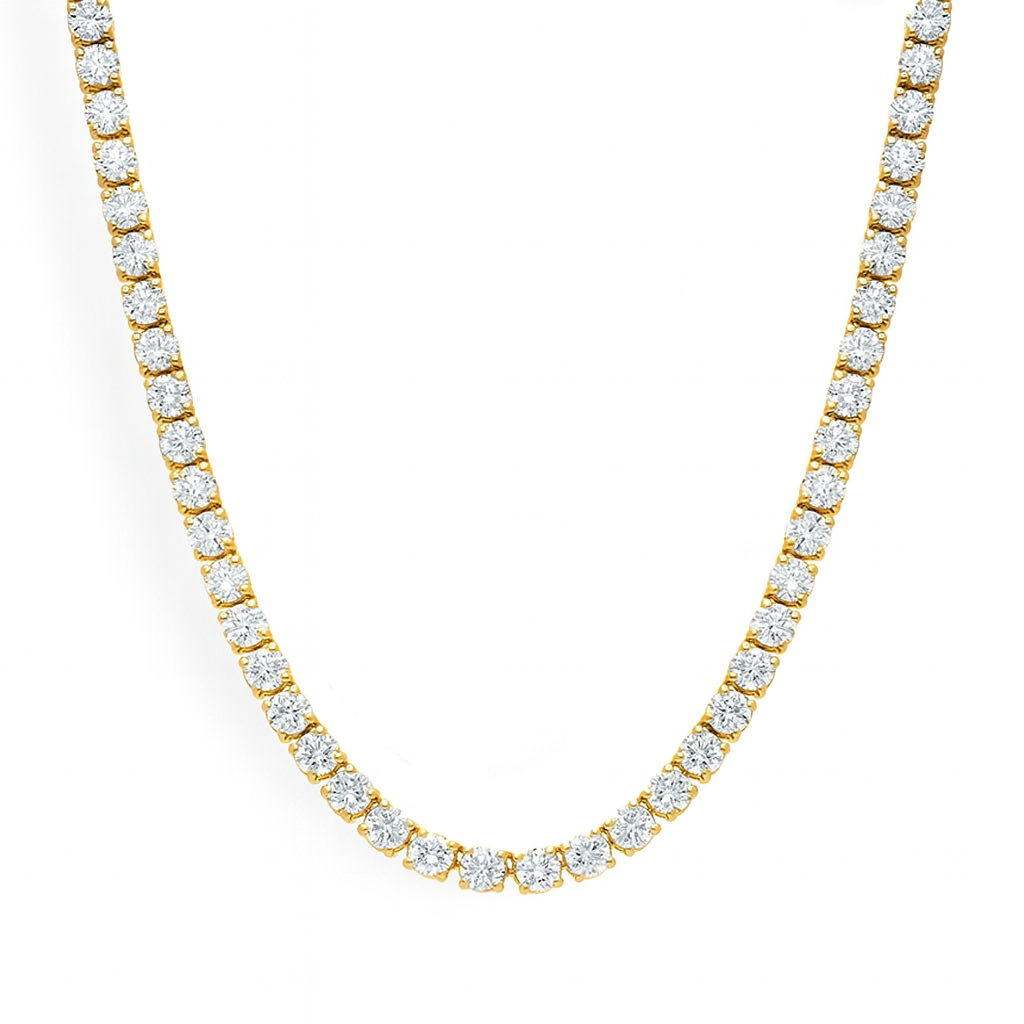 16" Classic Set Diamond Tennis Necklace